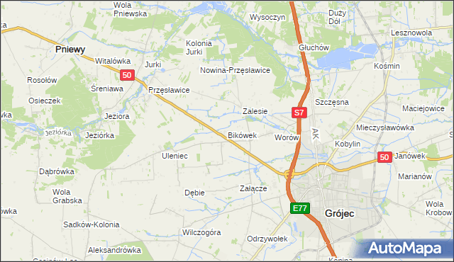 mapa Bikówek, Bikówek na mapie Targeo