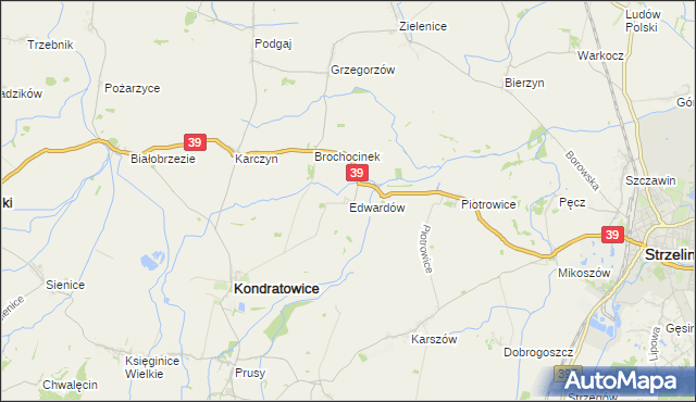 mapa Edwardów gmina Kondratowice, Edwardów gmina Kondratowice na mapie Targeo