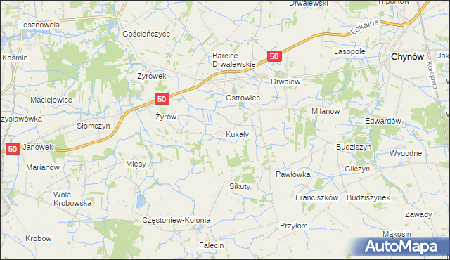 mapa Kukały, Kukały na mapie Targeo