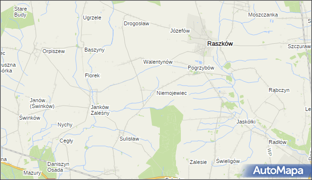 mapa Niemojewiec, Niemojewiec na mapie Targeo