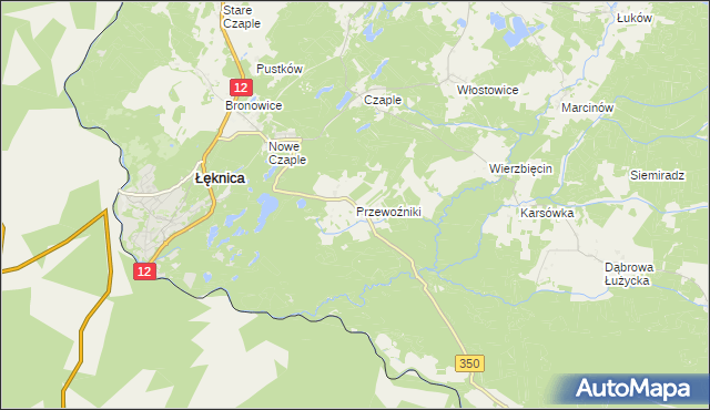 mapa Przewoźniki, Przewoźniki na mapie Targeo