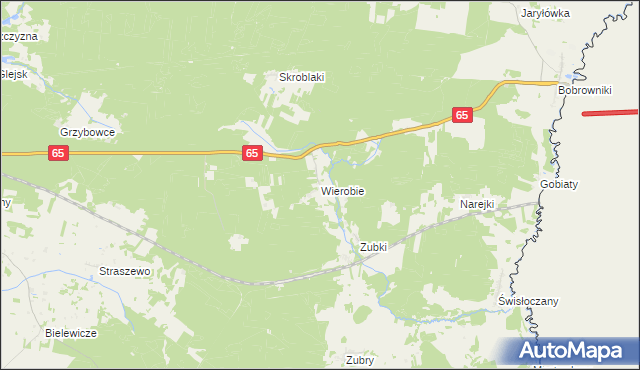 mapa Wierobie, Wierobie na mapie Targeo