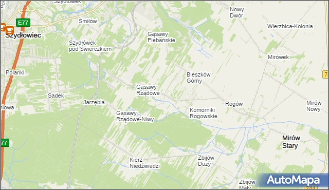 mapa Bieszków Dolny, Bieszków Dolny na mapie Targeo