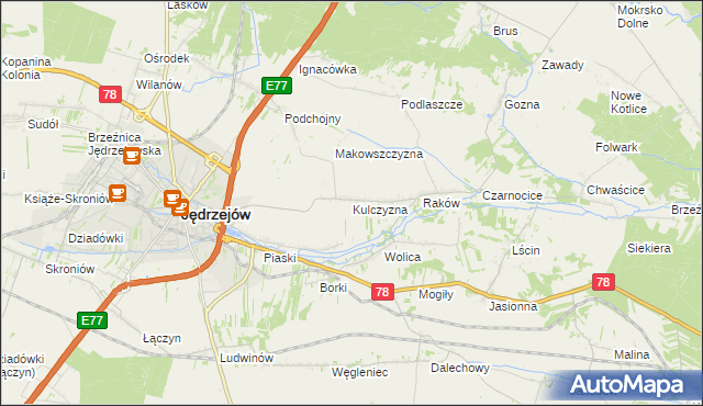 mapa Kulczyzna, Kulczyzna na mapie Targeo