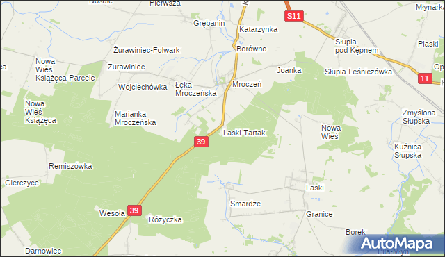 mapa Laski-Tartak, Laski-Tartak na mapie Targeo