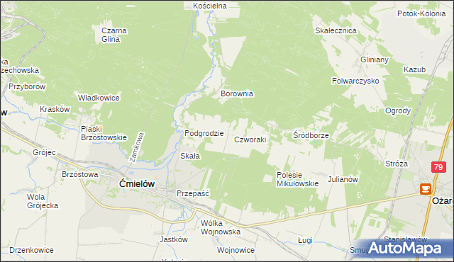 mapa Łysowody, Łysowody na mapie Targeo