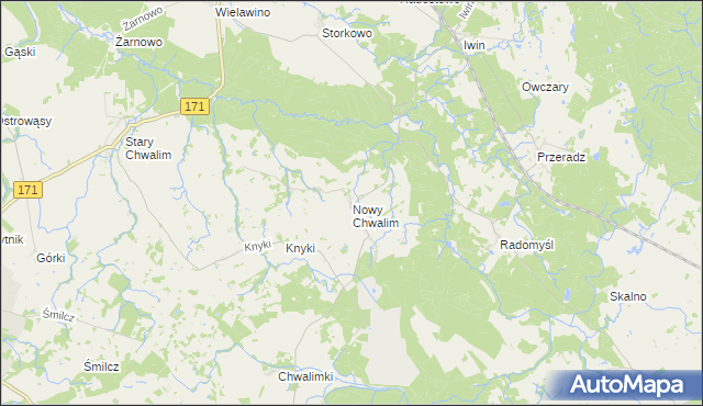 mapa Nowy Chwalim, Nowy Chwalim na mapie Targeo