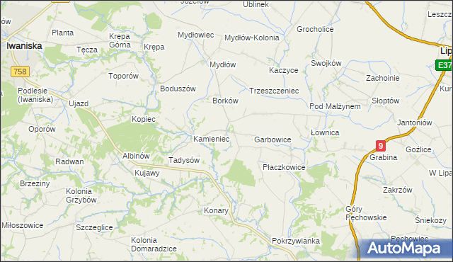 mapa Przepiórów, Przepiórów na mapie Targeo