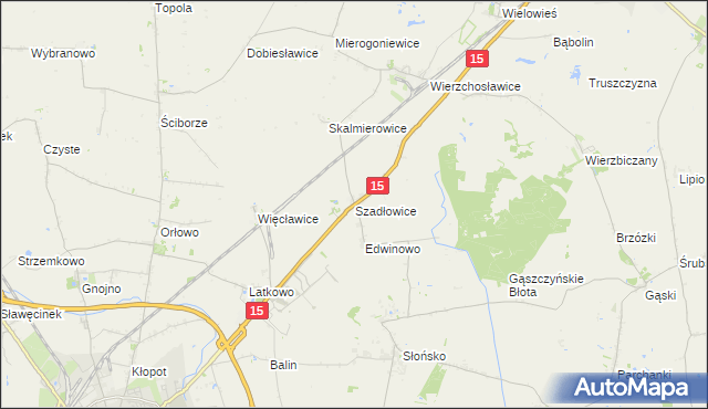 mapa Szadłowice gmina Gniewkowo, Szadłowice gmina Gniewkowo na mapie Targeo