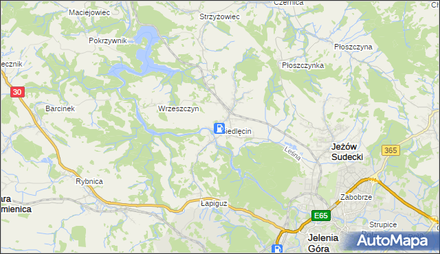 mapa Siedlęcin, Siedlęcin na mapie Targeo