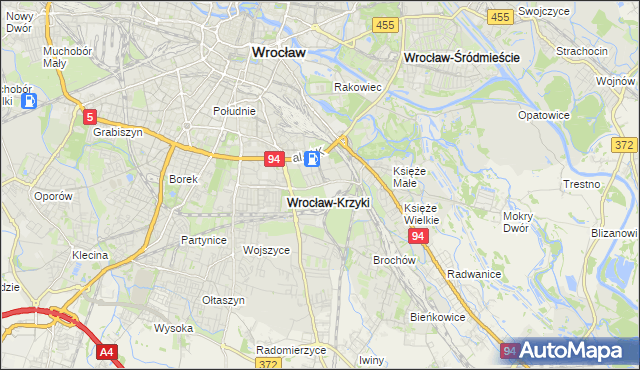 mapa Tarnogaj, Tarnogaj na mapie Targeo