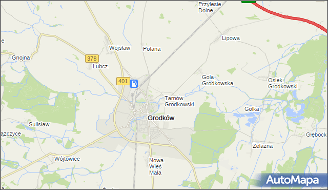 mapa Tarnów Grodkowski, Tarnów Grodkowski na mapie Targeo