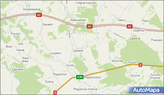 mapa Krzymowskie, Krzymowskie na mapie Targeo