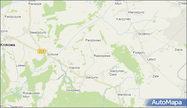 mapa Radoszewo, Radoszewo na mapie Targeo