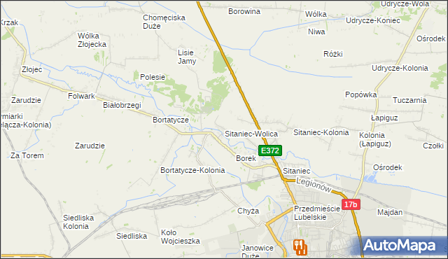 mapa Sitaniec-Wolica, Sitaniec-Wolica na mapie Targeo