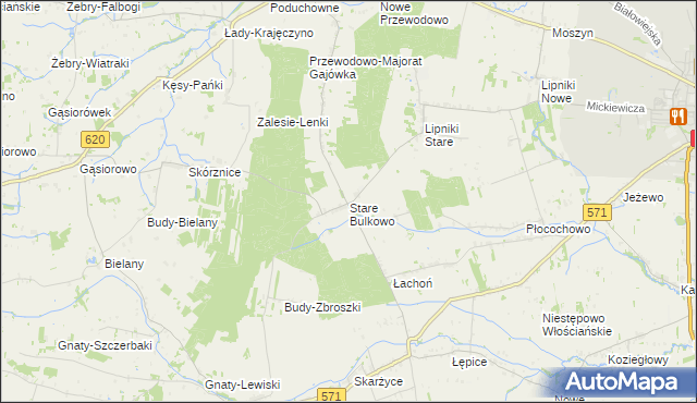 mapa Stare Bulkowo, Stare Bulkowo na mapie Targeo