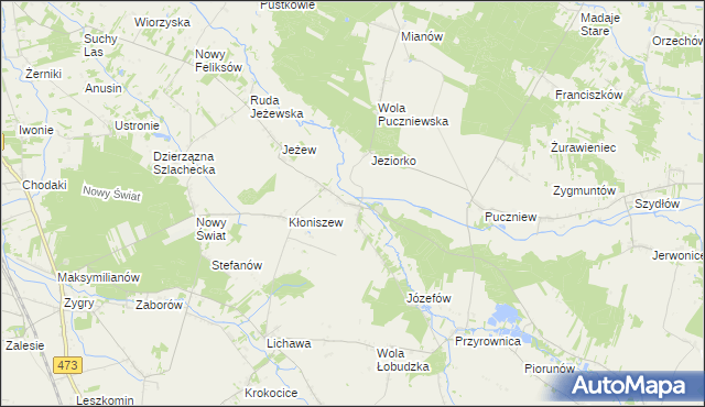 mapa Małyń, Małyń na mapie Targeo