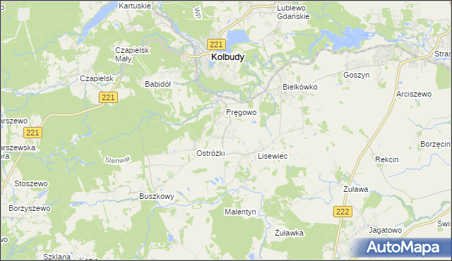 mapa Pręgowo Górne, Pręgowo Górne na mapie Targeo