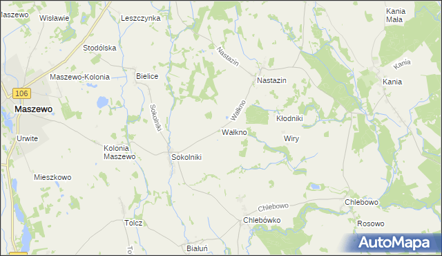 mapa Wałkno, Wałkno na mapie Targeo