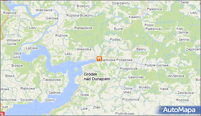 mapa Bartkowa-Posadowa, Bartkowa-Posadowa na mapie Targeo