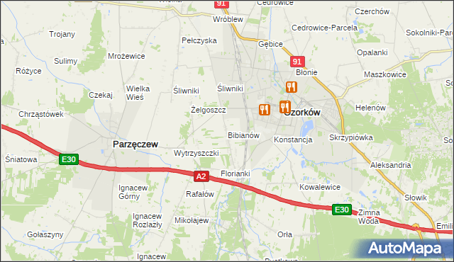 mapa Bibianów, Bibianów na mapie Targeo