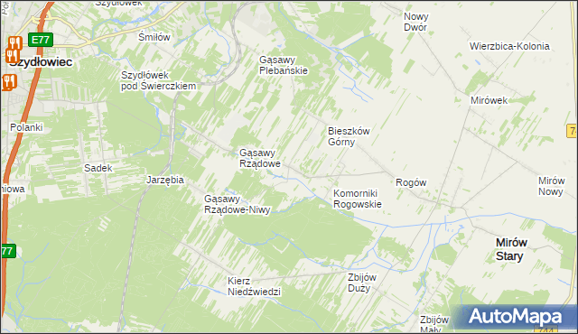 mapa Bieszków Dolny, Bieszków Dolny na mapie Targeo