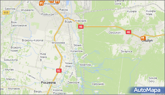 mapa Bloki Kolejowe, Bloki Kolejowe na mapie Targeo