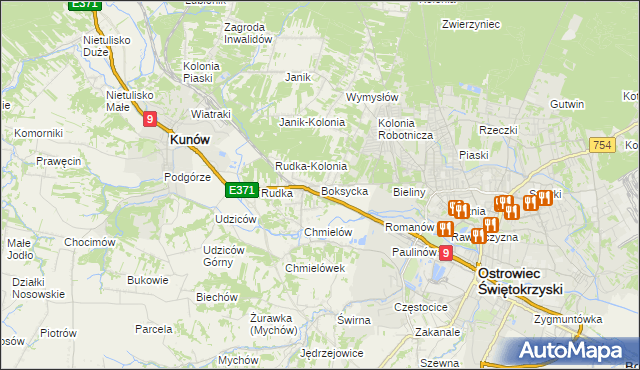 mapa Boksycka, Boksycka na mapie Targeo