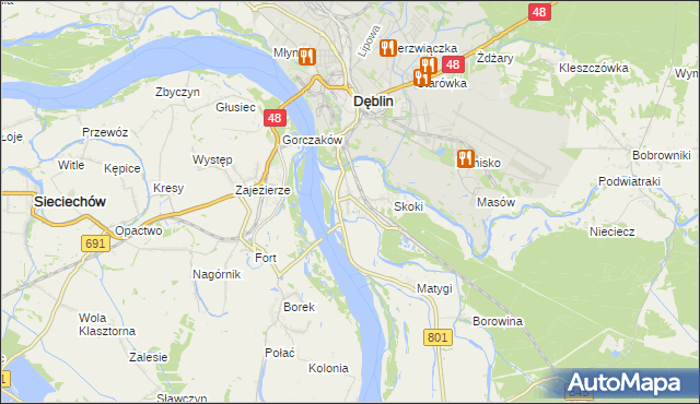 mapa Borowa gmina Puławy, Borowa gmina Puławy na mapie Targeo