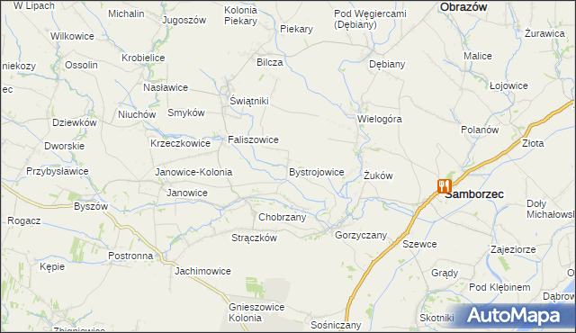 mapa Bystrojowice, Bystrojowice na mapie Targeo