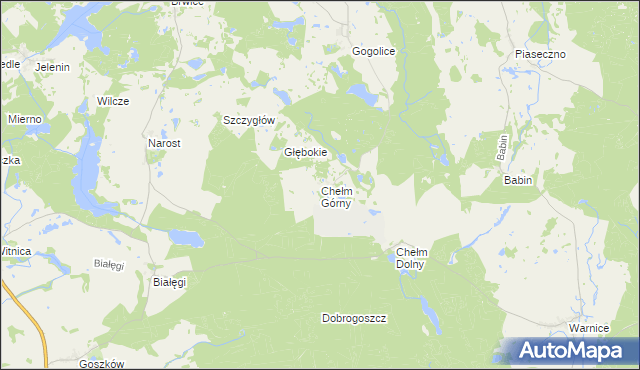 mapa Chełm Górny, Chełm Górny na mapie Targeo