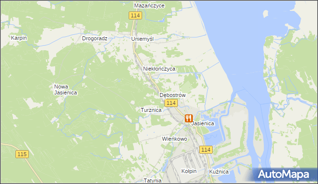 mapa Dębostrów, Dębostrów na mapie Targeo