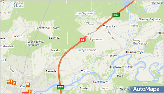 mapa Gajówka Ciepła, Gajówka Ciepła na mapie Targeo