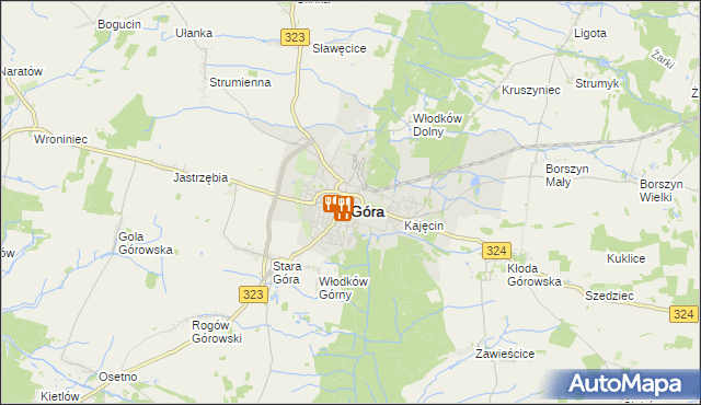 mapa Góra, Góra na mapie Targeo