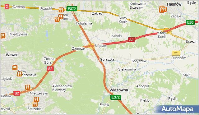 mapa Góraszka, Góraszka na mapie Targeo