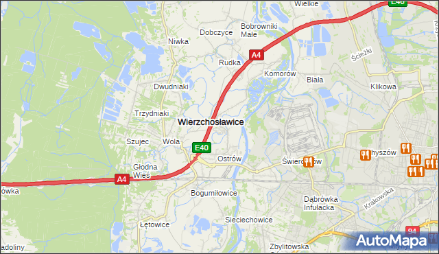 mapa Gosławice gmina Wierzchosławice, Gosławice gmina Wierzchosławice na mapie Targeo
