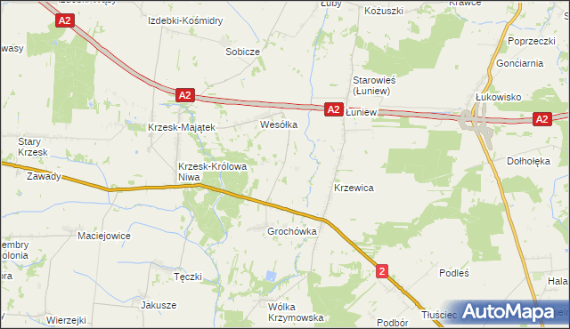 mapa Grochówka Kolonia, Grochówka Kolonia na mapie Targeo