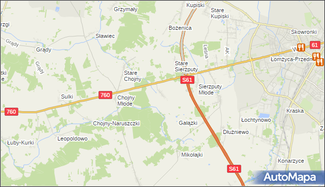 mapa Grzymały Szczepankowskie, Grzymały Szczepankowskie na mapie Targeo