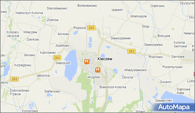 mapa Kleczew, Kleczew na mapie Targeo