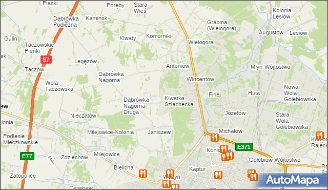 mapa Klwatka Szlachecka, Klwatka Szlachecka na mapie Targeo