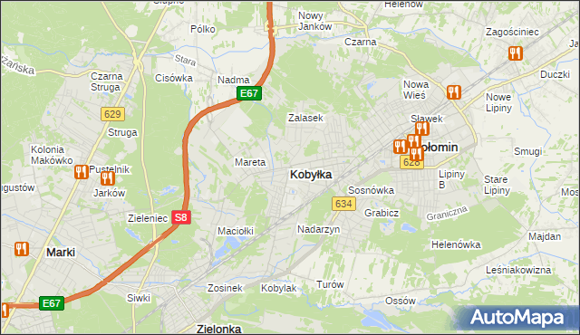 mapa Kobyłka, Kobyłka na mapie Targeo