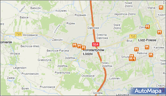 mapa Konstantynów Łódzki, Konstantynów Łódzki na mapie Targeo