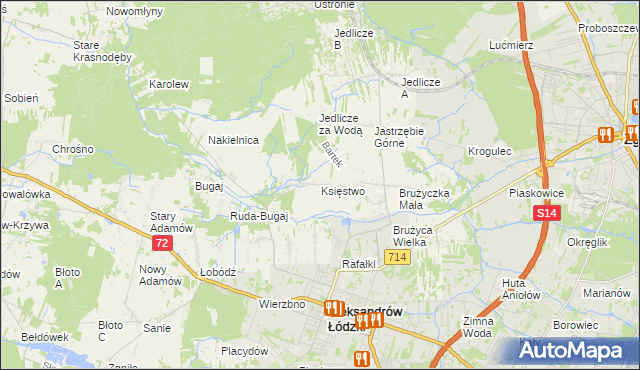 mapa Księstwo, Księstwo na mapie Targeo