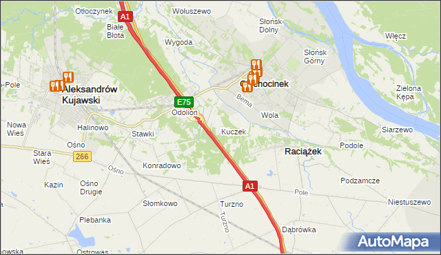 mapa Kuczek, Kuczek na mapie Targeo