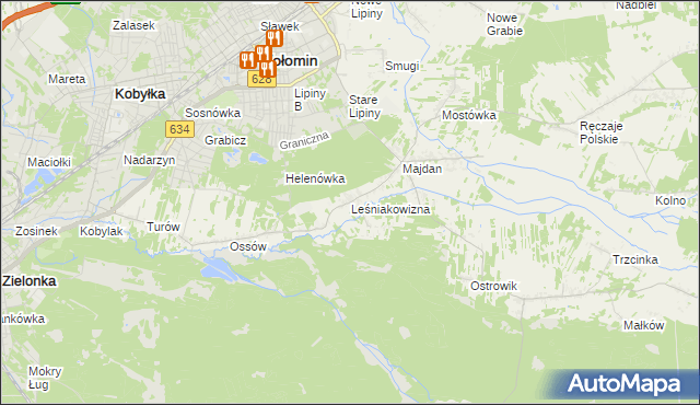 mapa Leśniakowizna, Leśniakowizna na mapie Targeo