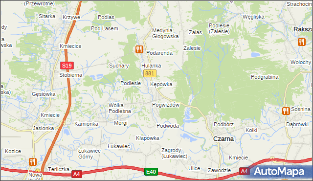 mapa Medynia Łańcucka, Medynia Łańcucka na mapie Targeo