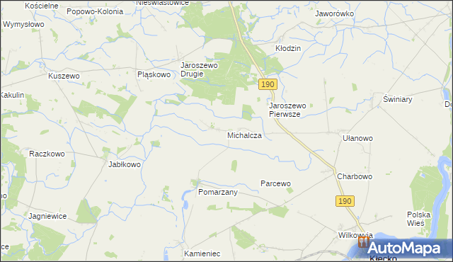 mapa Michalcza, Michalcza na mapie Targeo