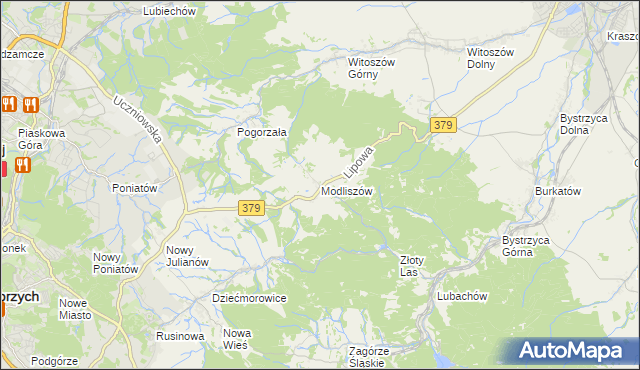 mapa Modliszów, Modliszów na mapie Targeo