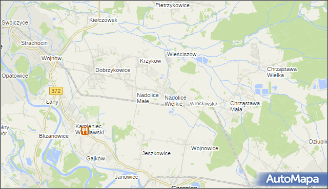 mapa Nadolice Wielkie, Nadolice Wielkie na mapie Targeo