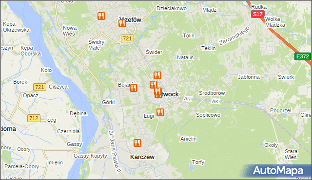 mapa Otwock, Otwock na mapie Targeo